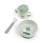 Done by Deer - Foodie Tableware set, Happy Clouds, green (set of 3)