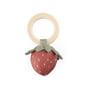 Sebra - Organic cotton rattle, strawberry, red