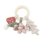 Sebra - Rattle made of organic cotton, leaf / mushroom / flower, beige