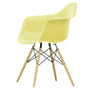 Vitra - Eames Plastic Armchair DAW RE, ash honey colored / citron (felt glides basic dark)