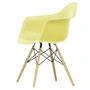 Vitra - Eames Plastic Armchair DAW RE, ash honey colored / citron (felt glides basic dark)