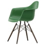 Vitra - Eames Plastic Armchair DAW RE, dark maple / emerald (basic dark felt glides)
