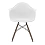 Vitra - Eames Plastic Armchair DAW RE, dark maple / cotton white (basic dark felt glides)