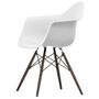 Vitra - Eames Plastic Armchair DAW RE, dark maple / cotton white (basic dark felt glides)