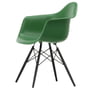 Vitra - Eames Plastic Armchair DAW RE, black maple / emerald (basic dark felt glides)