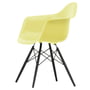 Vitra - Eames Plastic Armchair DAW RE, maple black / citron (felt glides basic dark)