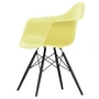 Vitra - Eames Plastic Armchair DAW RE, maple black / citron (felt glides basic dark)