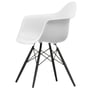 Vitra - Eames Plastic Armchair DAW RE, black maple / cotton white (basic dark felt glides)