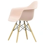 Vitra - Eames Plastic Armchair DAW RE, maple yellowish / pale pink (felt glides basic dark)