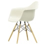 Vitra - Eames Plastic Armchair DAW RE, maple yellowish / pebble (felt glides basic dark)