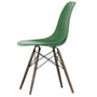 Vitra - Eames Plastic Side Chair DSW RE, dark maple / emerald (basic dark felt glides)