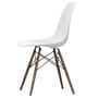 Vitra - Eames Plastic Side Chair DSW RE, dark maple / cotton white (basic dark felt glides)