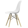 Vitra - Eames Plastic Side Chair DSW RE, honey-colored ash / cotton white (basic dark felt glides)