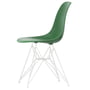 Vitra - Eames Plastic Side Chair DSR RE, white / emerald (basic dark felt glides)