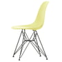Vitra - Eames Plastic Side Chair DSR RE, basic dark / citron (felt glides basic dark)