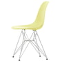 Vitra - Eames Plastic Side Chair DSR RE, chrome-plated / citron (basic dark felt glides)
