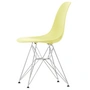 Vitra - Eames Plastic Side Chair DSR RE, chrome-plated / citron (basic dark felt glides)