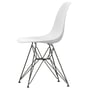 Vitra - Eames Plastic Side Chair DSR RE, basic dark / cotton white (felt glides basic dark)