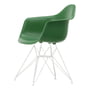 Vitra - Eames Plastic Armchair DAR RE, white / emerald (basic dark felt glides)