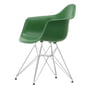 Vitra - Eames Plastic Armchair DAR RE, chrome-plated / emerald (basic dark felt glides)