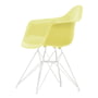 Vitra - Eames Plastic Armchair DAR RE, white / citron (felt glides basic dark)