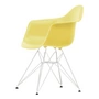 Vitra - Eames Plastic Armchair DAR RE, white / citron (felt glides basic dark)