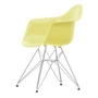 Vitra - Eames Plastic Armchair DAR RE, chrome-plated / citron (basic dark felt glides)