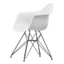 Vitra - Eames Plastic Armchair DAR RE, basic dark / cotton white (felt glides basic dark)