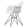Vitra - Eames Plastic Armchair DAR RE, basic dark / cotton white (felt glides basic dark)