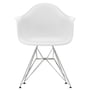 Vitra - Eames Plastic Armchair DAR RE, chrome-plated / cotton white (basic dark felt glides)