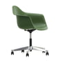 Vitra - Eames Plastic Armchair PACC RE, polished / forest, soft castors (hard floor)