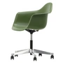 Vitra - Eames Plastic Armchair PACC RE, polished / forest, soft castors (hard floor)