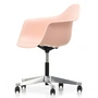 Vitra - Eames Plastic Armchair PACC RE, polished / soft pink, soft castors (hard floor)
