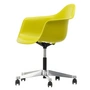 Vitra - Eames Plastic Armchair PACC RE, polished / mustard, soft castors (hard floor)