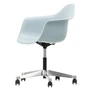Vitra - Eames Plastic Armchair PACC RE, polished / ice gray, soft castors (hard floor)