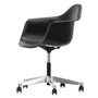 Vitra - Eames Plastic Armchair PACC RE, polished / deep black, soft castors (hard floor)