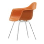 Vitra - Eames Plastic Armchair DAX RE, chrome-plated / rust orange (basic dark felt glides)