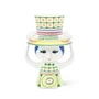 Bjørn Wiinblad - Lady with hat, vase, H 2 4. 5 cm, green