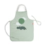 Done by Deer - Water-repellent children's apron, Happy Clouds, green