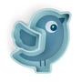 Done by Deer - Silicone Stick & Stay Plate, Birdee, blue