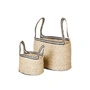 Broste Copenhagen - Lykke Basket, natural / black (set of 2)