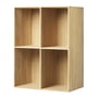 FDB Møbler - B98 Bookcase, 54 x 72 x 32 cm, natural lacquered oak