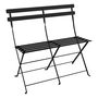 Fermob - Bistro 2-seater folding bench, licorice