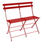 Fermob - Bistro 2-seater folding bench, poppy red