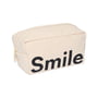 Design Letters - Cavita Travel Toiletry bag, 21 x 10 x 12 cm, Smile / natural / black