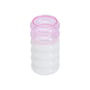 Design Letters - Bubble - 2 in 1 vase & Candle holder, H 13.5 cm, pink / milky white