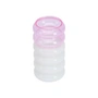 Design Letters - Bubble - 2 in 1 vase & Candle holder, H 13.5 cm, pink / milky white