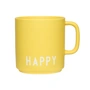Design Letters - AJ Favourite Porcelain mug with handle, Happy / yellow