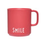 Design Letters - AJ Favourite Porcelain mug with handle, Smile / faded rose