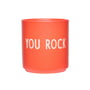 Design Letters - AJ Favourite Porcelain mug, You Rock / red